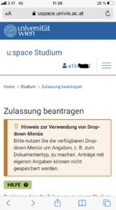 Stundenanmeldung Uni Wien